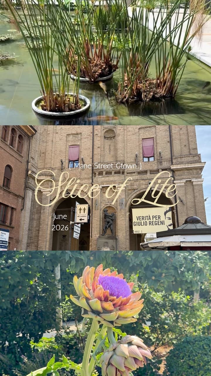 Kim touring the Davines Village in Parma, Italy